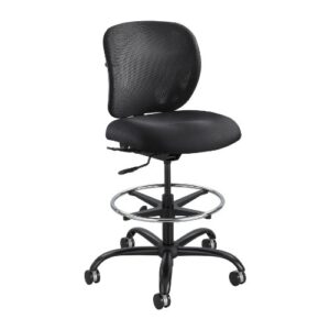 safco products vue heavy duty stool 3394bv, 24-7 rated, 350 lbs capacity, ergonomic mesh back, 360° swivel seat, 5-star base