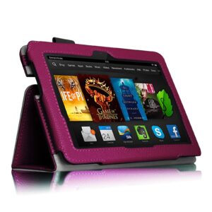 Fintie Folio Case for Fire HDX 7 - Slim Fit Leather Standing Protective Cover with Auto Sleep/Wake (will only fit Kindle Fire HDX 7" 2013), Purple