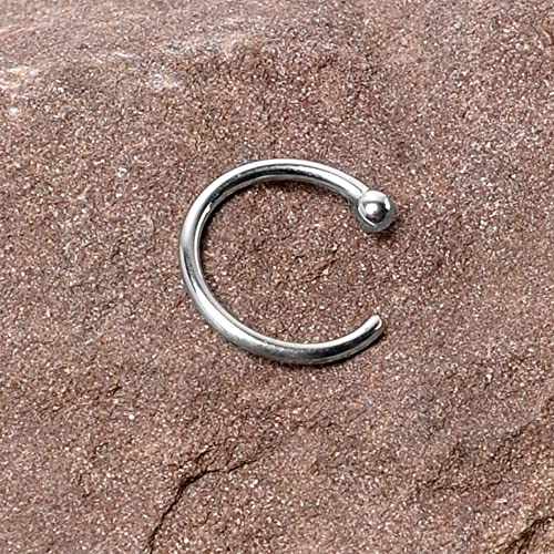 Body Candy Nose Hoops 14k Gold White Gold Nose Ring Piercing Jewelry 18 Gauge 5/16"