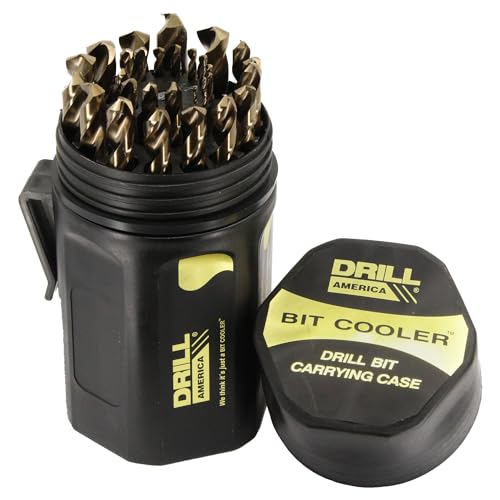 Drill America - DWD29J-CO-PC 29 Piece M35 Cobalt Drill Bit Set in Round Case (1/16" - 1/2" X 64ths), DWDCO Series