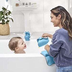 Skip Hop Baby Bath Rinse Cup, Moby Tear-free Waterfall Rinser, Blue