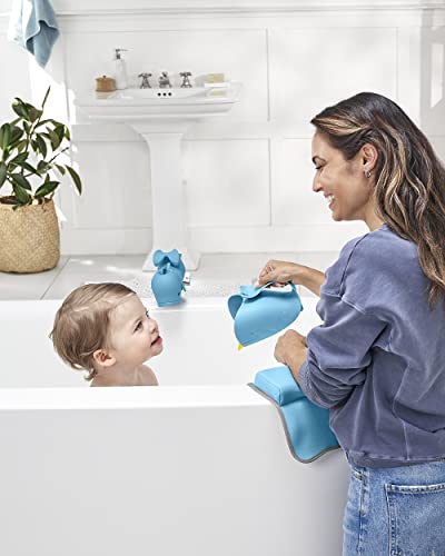 Skip Hop Baby Bath Rinse Cup, Moby Tear-free Waterfall Rinser, Blue