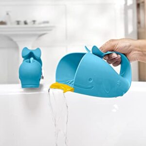 Skip Hop Baby Bath Rinse Cup, Moby Tear-free Waterfall Rinser, Blue