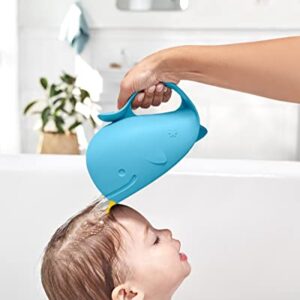 Skip Hop Baby Bath Rinse Cup, Moby Tear-free Waterfall Rinser, Blue