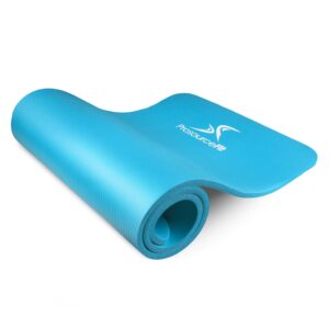 prosourcefit extra thick yoga and pilates mat ½” (13mm), 71-inch long high density exercise mat with comfort foam and carrying strap