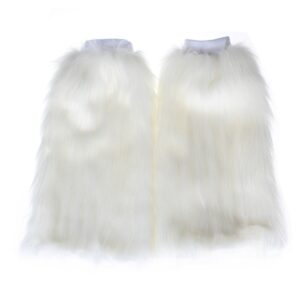 Faux Fur Leg Warmer,Warm Soft Cozy Fuzzy Leg Warmer Boot Cuff Cover for Women Party Costumes