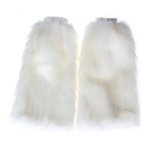 Faux Fur Leg Warmer,Warm Soft Cozy Fuzzy Leg Warmer Boot Cuff Cover for Women Party Costumes