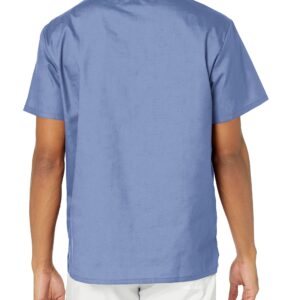 Dickies Men's Big and Tall Signature V-Neck Scrubs Shirt, Ceil Blue, XXXXX-Large