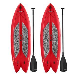 Lifetime Freestyle XL 98 Stand-Up Hardshell Paddleboard - 2 Pack (Paddles Included), Red