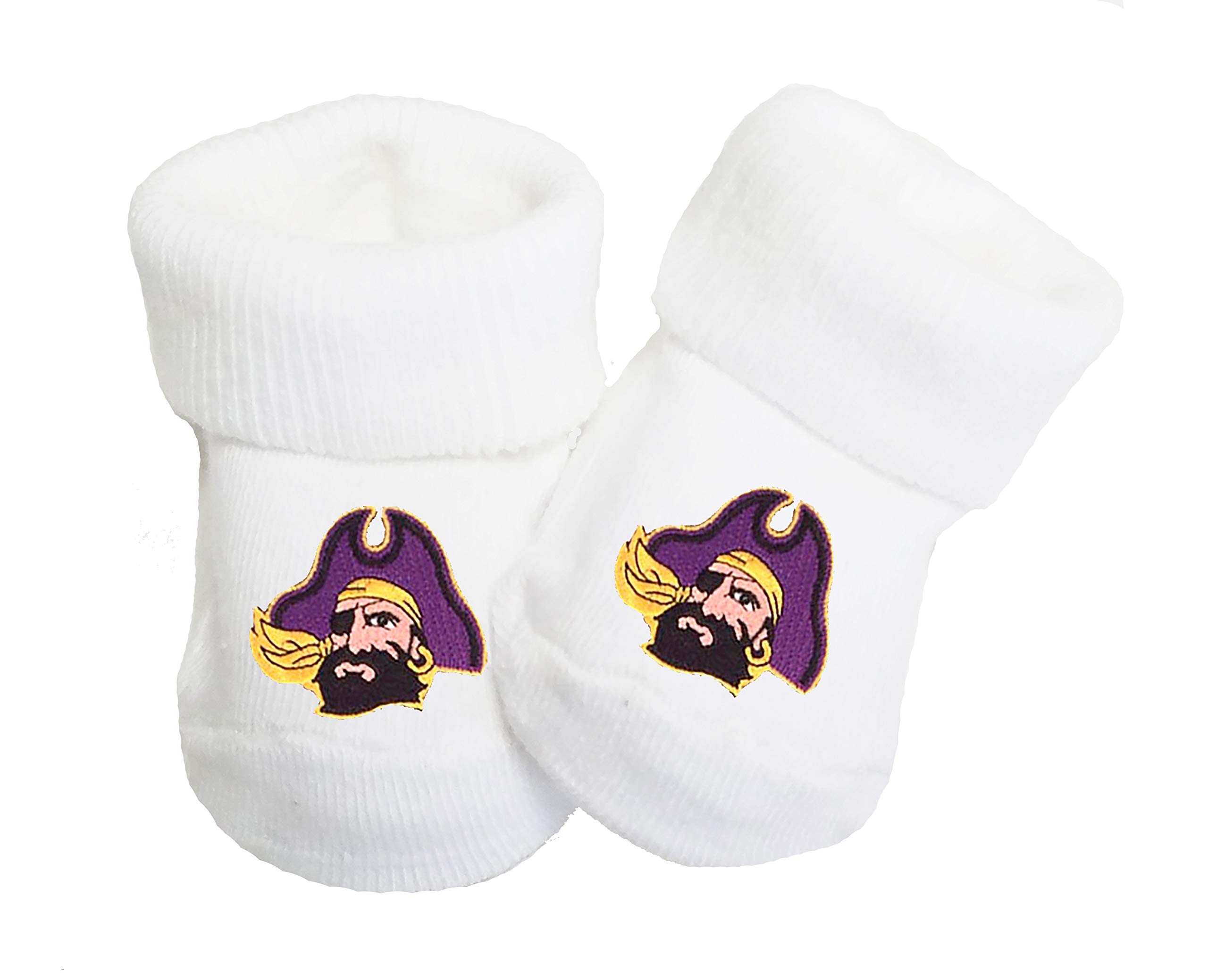 Future Tailgater East Carolina ECU Pirates Baby Toe Bootie Socks