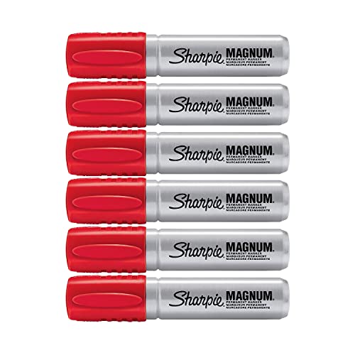 Sharpie Permanent Marker Magnum Red - Pack of 6