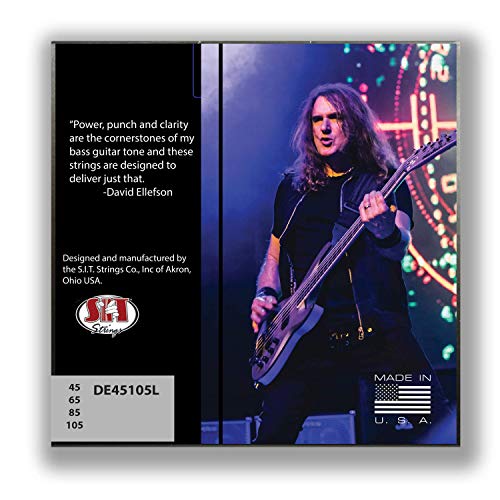 SIT Strings DE45105L Nickel Plated Bass Guitar Strings, 4-String Medium Light