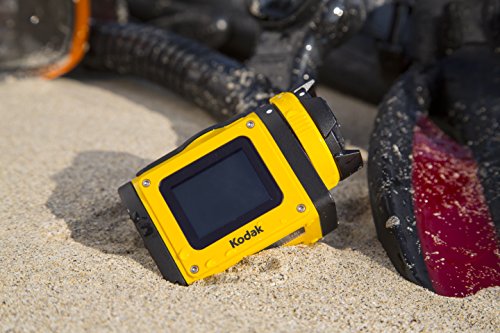 Kodak PIXPRO SP1 Action Cam with Explorer Pack 14 MP Water/Shock/Freeze/Dust Proof, Full HD 1080p Video, Digital Camera and 1.5" LCD Screen (Yellow)