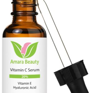 Vitamin C Serum for Face 20% with Hyaluronic Acid & Vitamin E, 1 fl. oz.