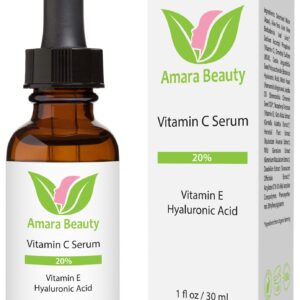 Vitamin C Serum for Face 20% with Hyaluronic Acid & Vitamin E, 1 fl. oz.