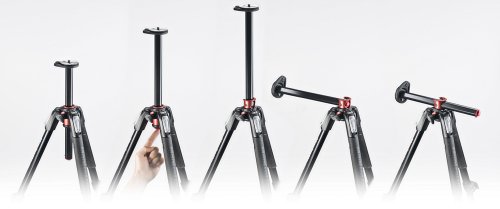 Manfrotto 190XPRO Carbon Fiber 3-Section Tripod (MT190CXPRO3),Black