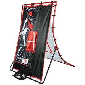 franklin sports unisex youth return franklin sports baseball pitching target and rebounder net 2 in 1 pitch trainer pitchback net , red, 68 x 44 us