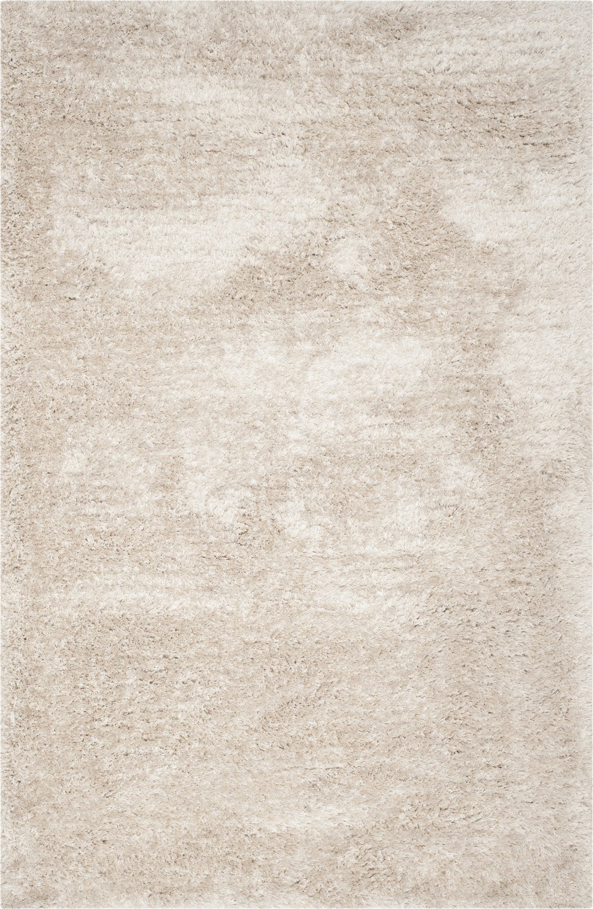 SAFAVIEH South Beach Shag Collection Area Rug - 8' x 10', Champagne, Handmade, 1.8-inch Thick Ideal for High Traffic Areas in Living Room, Bedroom (SBS562C)