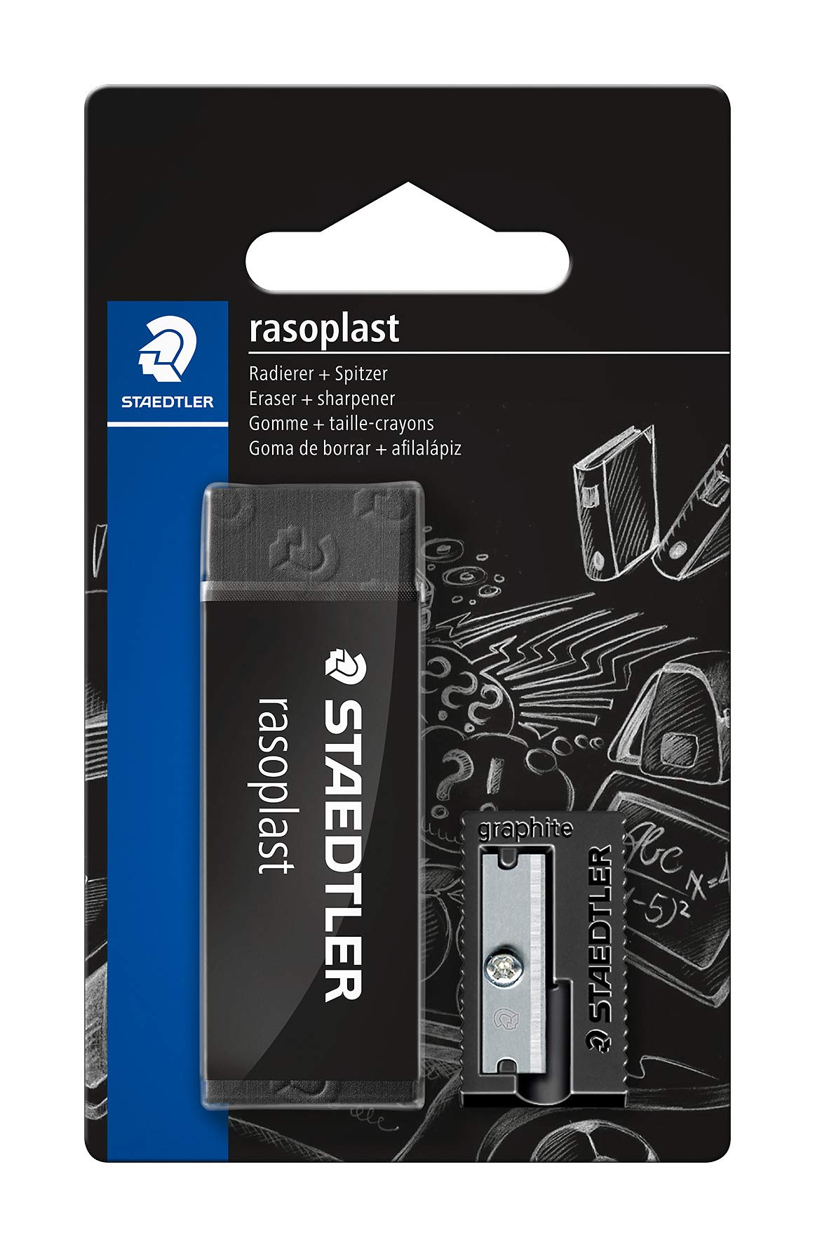 Staedtler Rasoplast 5269-S1BK Eraser and Sharpener Set - Black