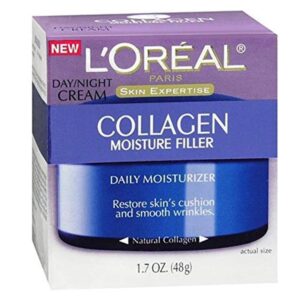 L'Oreal, Daily Moisturizer, Day/Night Cream, Collagen Moisture Filler, 1.7 Ounce