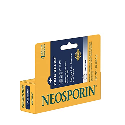 Neosporin First Aid Antibiotic Ointment Maximum Strength Pain Relief, 1-Ounce (Pack of 6)