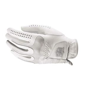 wilson sporting goods staff grip soft glove, women's left hand, large, white (wgja00590l)