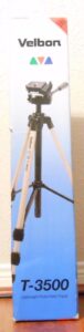 velbon t-3500 deluxe lightweight photo / video camera tripod