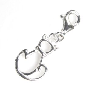 dreambell 925 sterling silver lovely cat kitten dangle charm clasp european lobster clip on charm