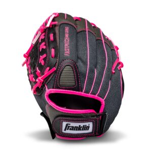 franklin sports softball glove - left and right handed softball fielding glove - windmill fastpitch pro series - adult and youth fielding glove - 12 inch left hand throw - pink