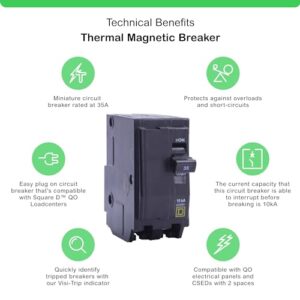 Square D - QO235CP Circuit Breaker, Black