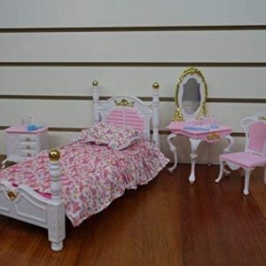 My Fancy Life Dollhouse Furniture Bed Room and Beauty Play Set