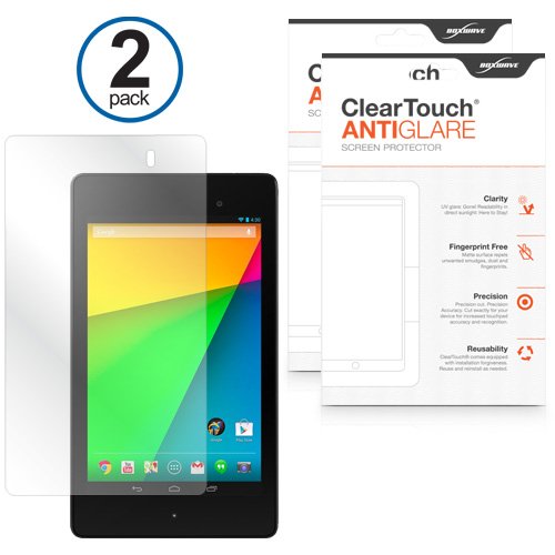 BoxWave Screen Protector Compatible With Nexus 7 (2nd Gen/2013) - ClearTouch Anti-Glare (2-Pack), Anti-Fingerprint Matte Film Skin for Nexus 7 (2nd Gen/2013), Google Nexus 7 (2nd Gen/2013)