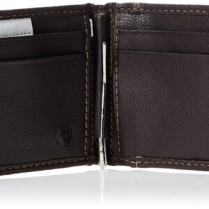 Columbia Men's Leather Front Pocket Wallet Card Holder for Travel