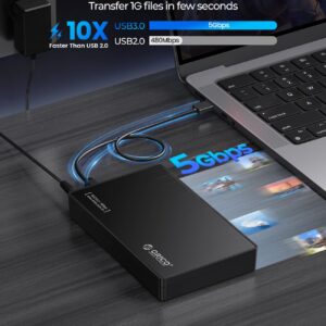 ORICO USB 3.0 External Hard Drive Enclosure for 3.5/2.5 Inch SATA Hard Drives/SSD Up to 20 TB, 3.5'' Tool-Free HDD Enclosure with 12V/2A Power Supply and UASP Acceleration (3588US3)