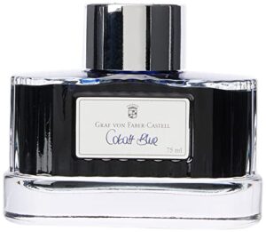 graf von faber-castell ink bottle, cobalt blue, 75ml 141001