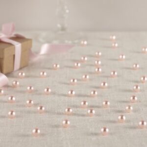 Ginger Ray Baby Pink Table Scatter Pearls Wedding Party Decoration, 134 Pack