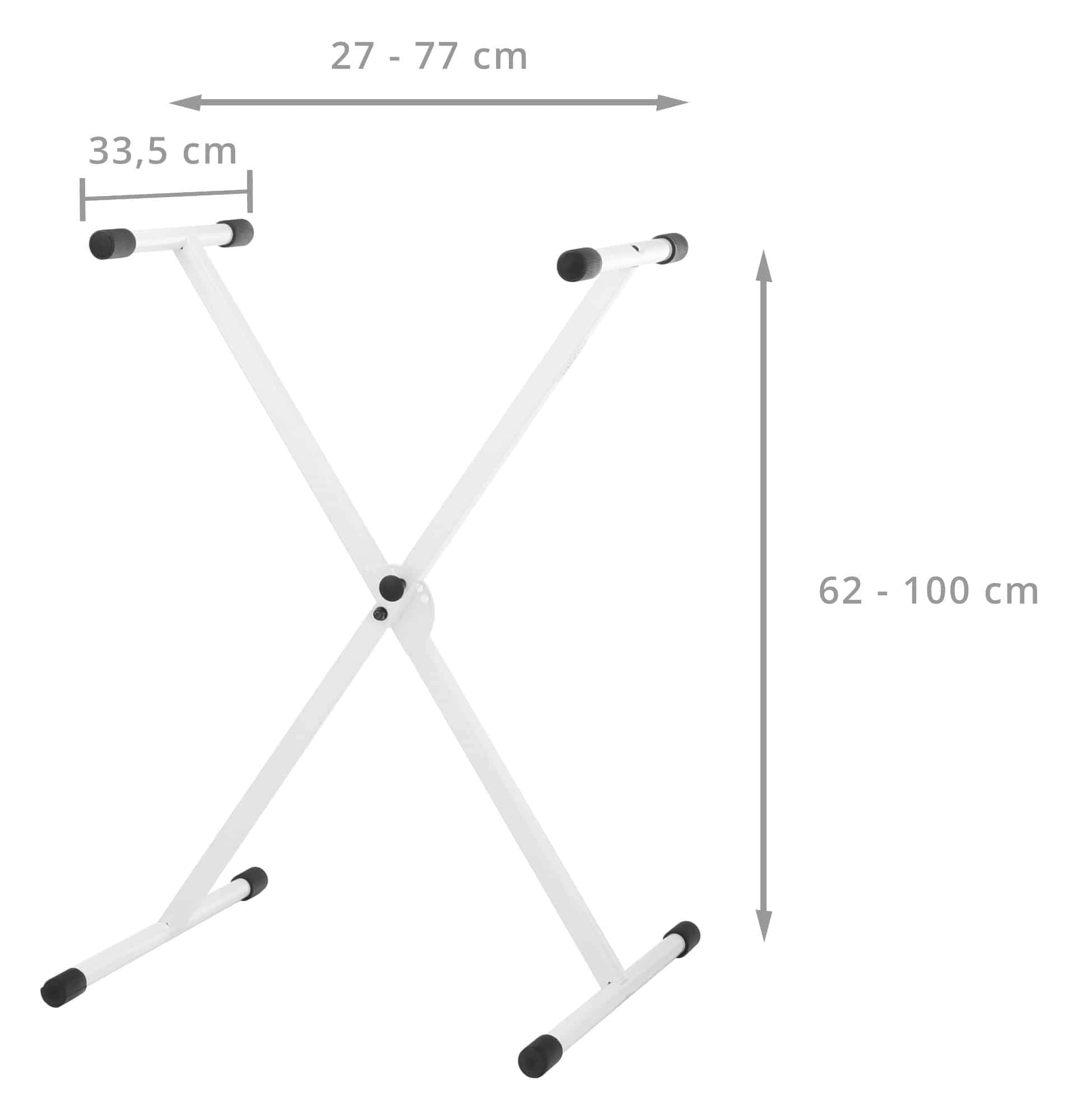 Classic Cantabile X Keyboard Stand Height Adjustable White