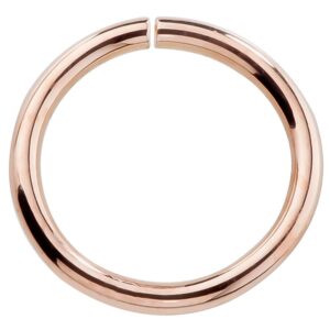 14k rose gold hoop earring cartilage or nose piercings choose from 4 sizes - petite earrings 22 or 20 gauge for sensitive ears nickel free (20g 5/16")