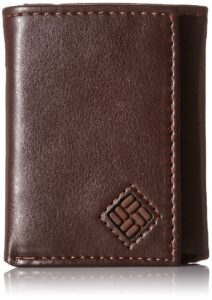 columbia men's rfid genuine leather trifold wallet with id window, credit card pockets