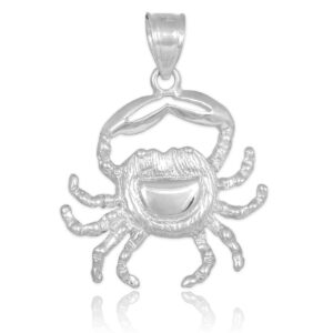 925 sterling silver crab charm cancer zodiac pendant