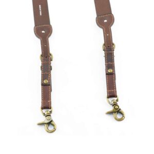 Nocona Belt Co. Men's Standard Bullet Concho Gallus Leather Suspenders, Brown, Medium