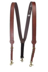 m & f western men's nocona hdx smooth leather suspenders (large, brown)