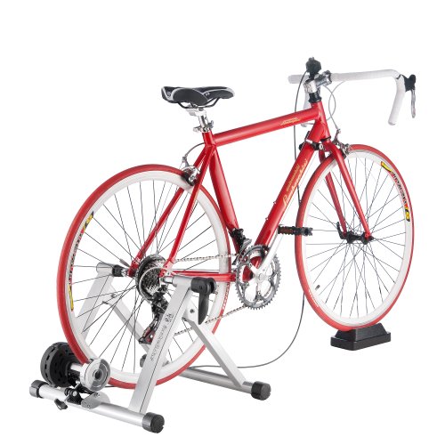 Indoor Bike Trainer – Convert Mountain, Road, or Beach Bicycle into a Stationary Exercise Bike for Indoor Riding All Year Round by Bike Lane (Silver)