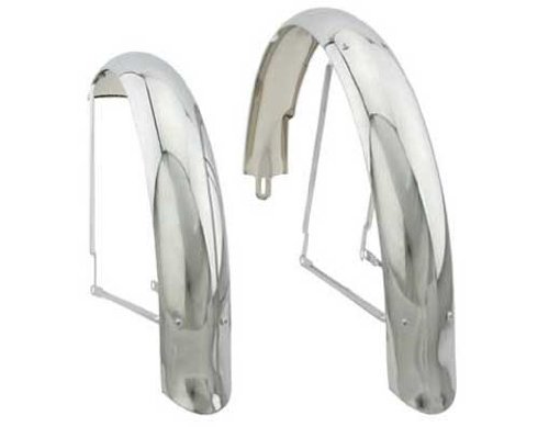 Lowrider 26" Flared Adjustable Balloon Fender Set Chrome. for Bicycles, Bikes, for 26" Bike, Beach Cruiser.