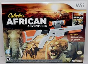 wii cabela's african adventures bundle with gun