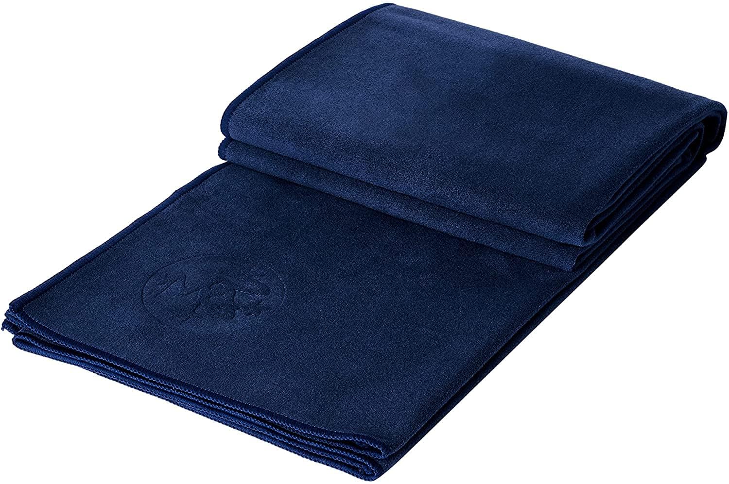 Manduka eQua Yoga Towel – Absorbent, Non-Slip for Yoga, Gym, Pilates, and Outdoor Fitness, Quick Drying - 72 Inch, Midnight Color