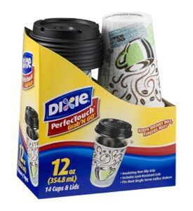 14-pk. coffee cups with lids, 12-oz.