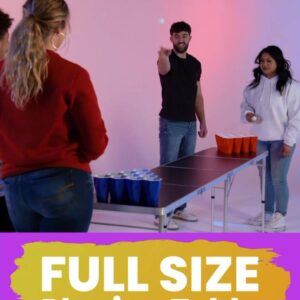 8-Foot Professional Beer Pong Table - Detroit Football Field