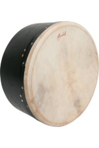 bodhran, 16"x7", tunable, black, single