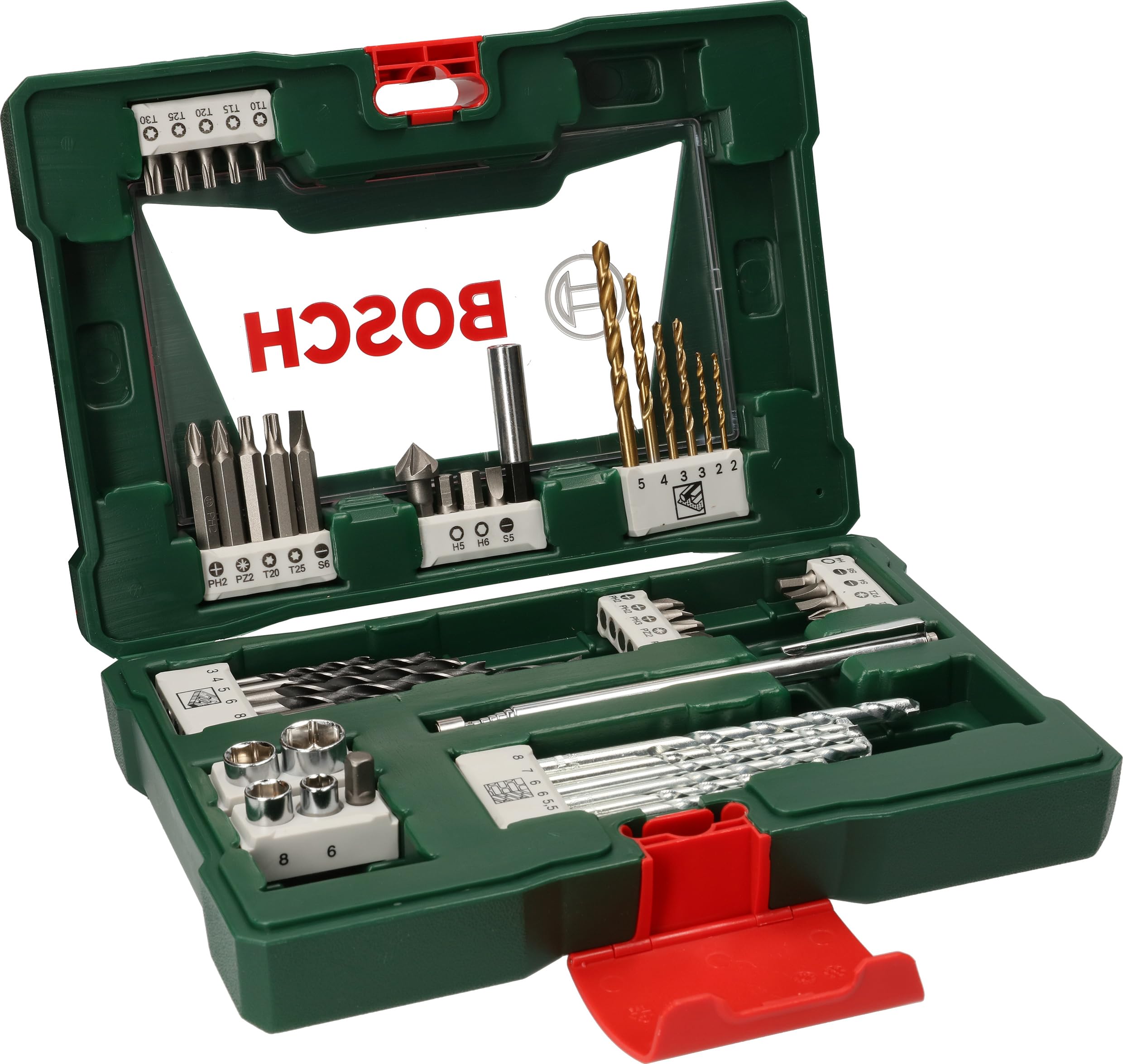 Bosch 2607017314 Drill-/Screwdriver Bit Set "V-Line" with Tin-Coating 48 Pcs